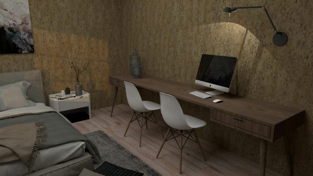 bàn làm việc trong phòng ngủ