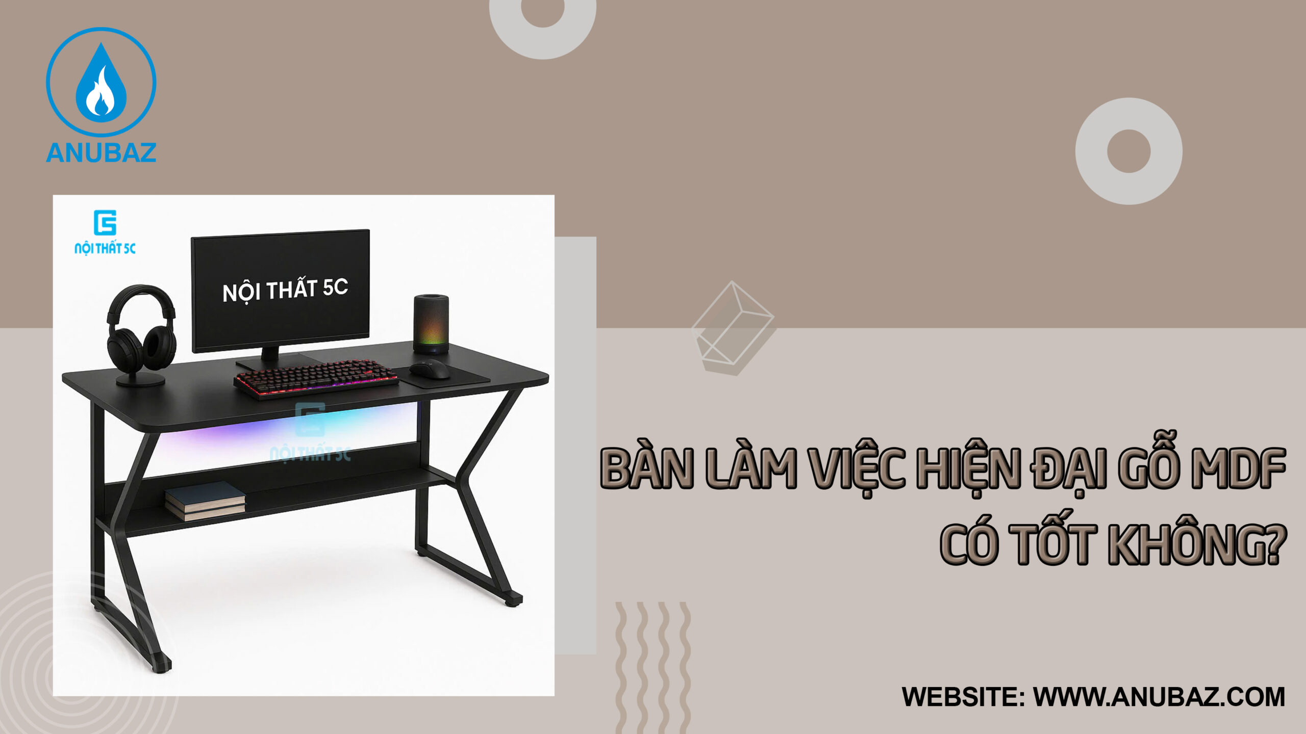 Bàn làm việc hiện đại bằng gỗ MDF có tốt không?