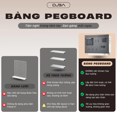 pegboard gỗ