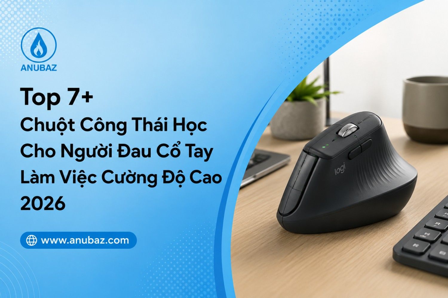 Top 7+ Chuột Công Thái Học Cho Người Đau Cổ Tay Làm Việc Cường Độ Cao 2026